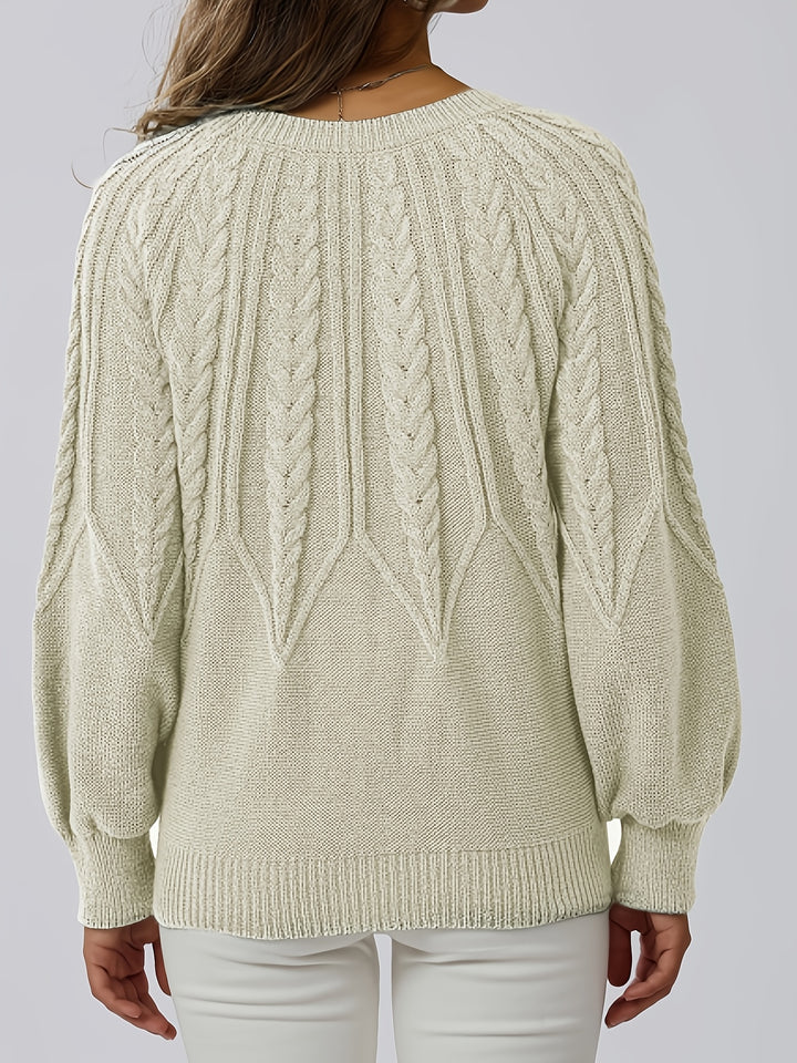 Harper – Cable Knit Crew Neck Jumper