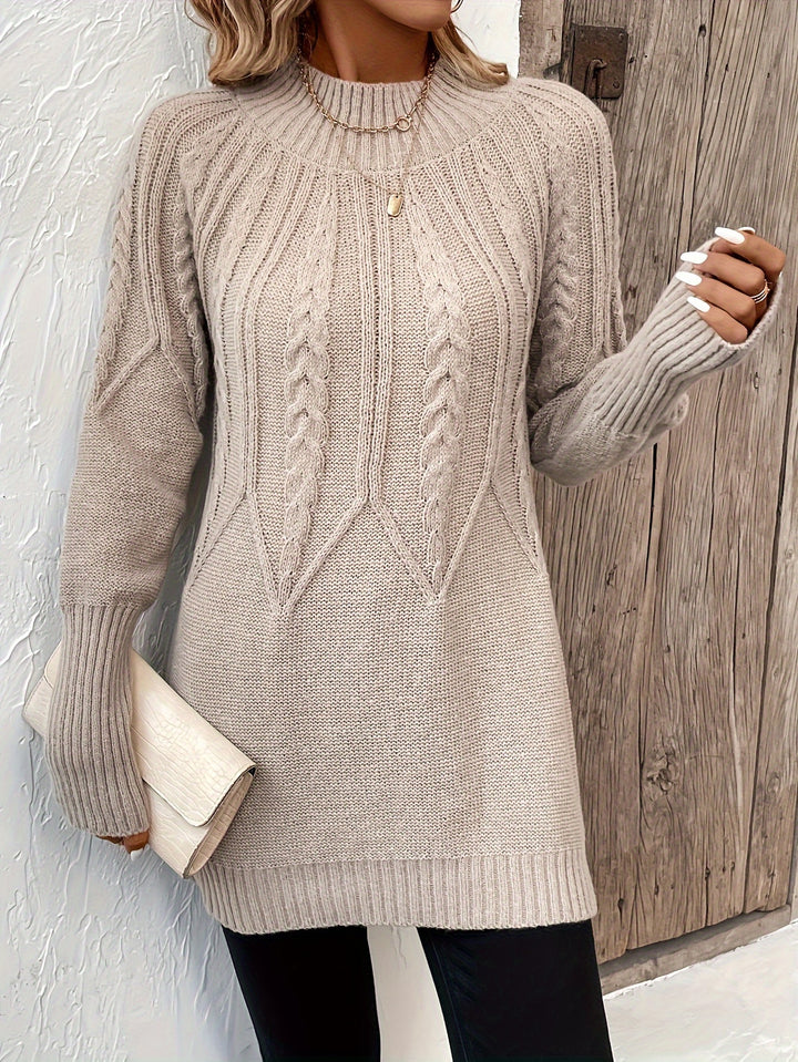 Charlotte - Soft Cable-Knit Jumper Dress