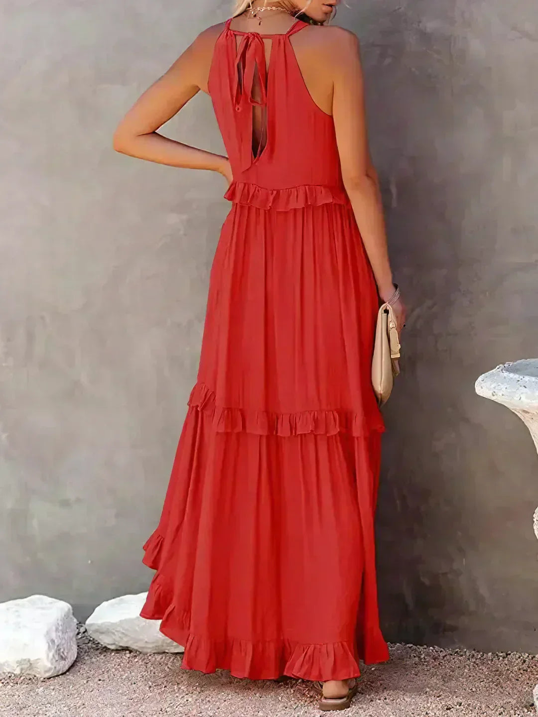 Xanthe – Flowing Ruffle Maxi Dress