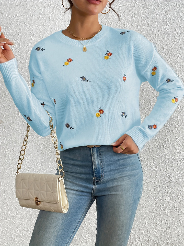Marjorie – Gentle Flower Knit Jumper