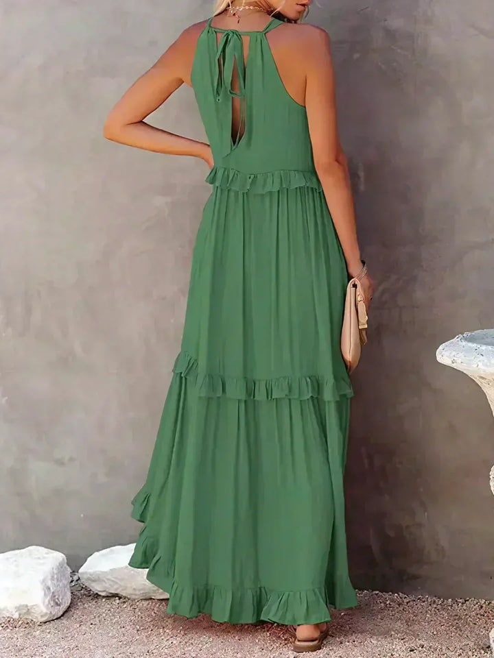 Xanthe – Flowing Ruffle Maxi Dress