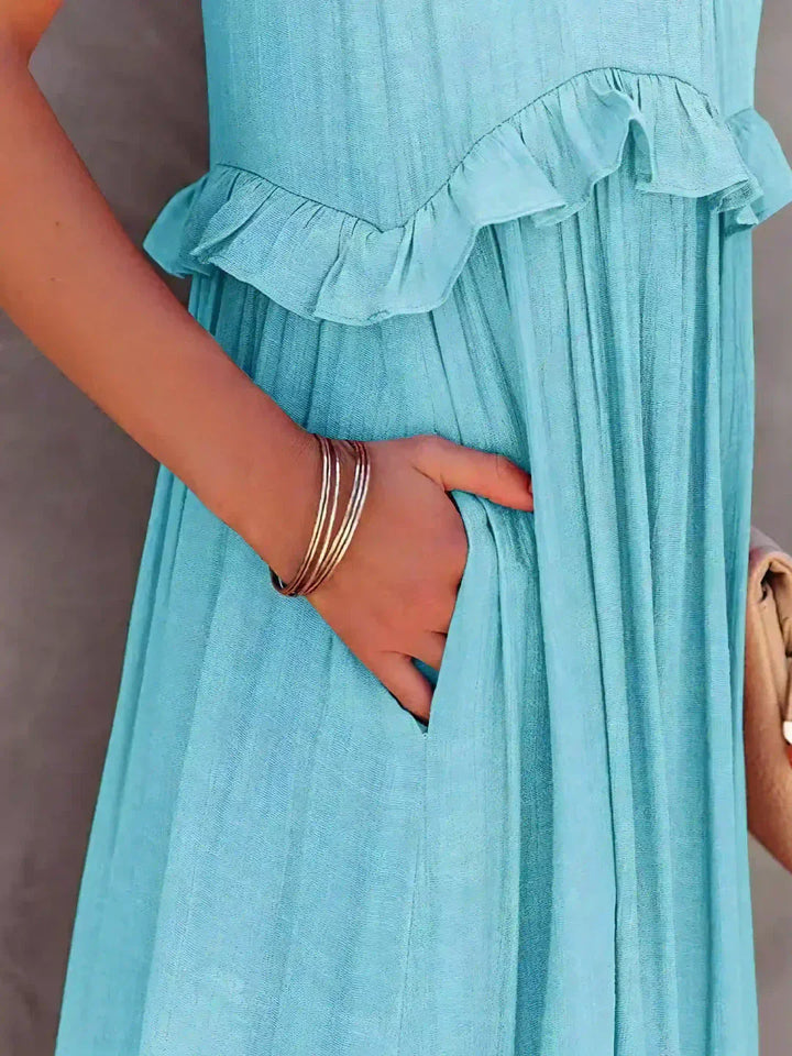 Xanthe – Flowing Ruffle Maxi Dress