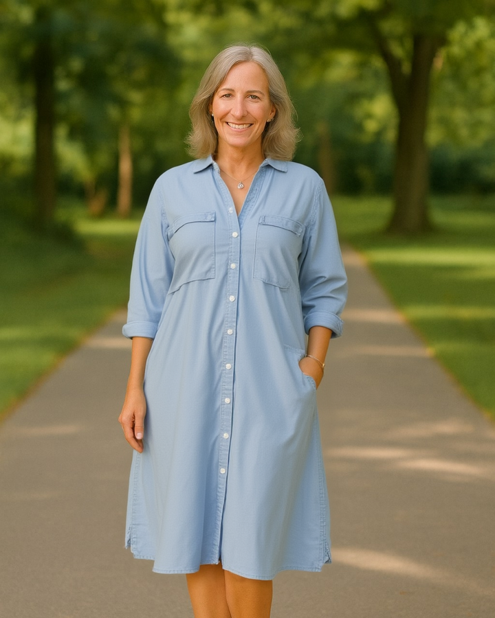 Zara - Chic Pocket Shirt Dress