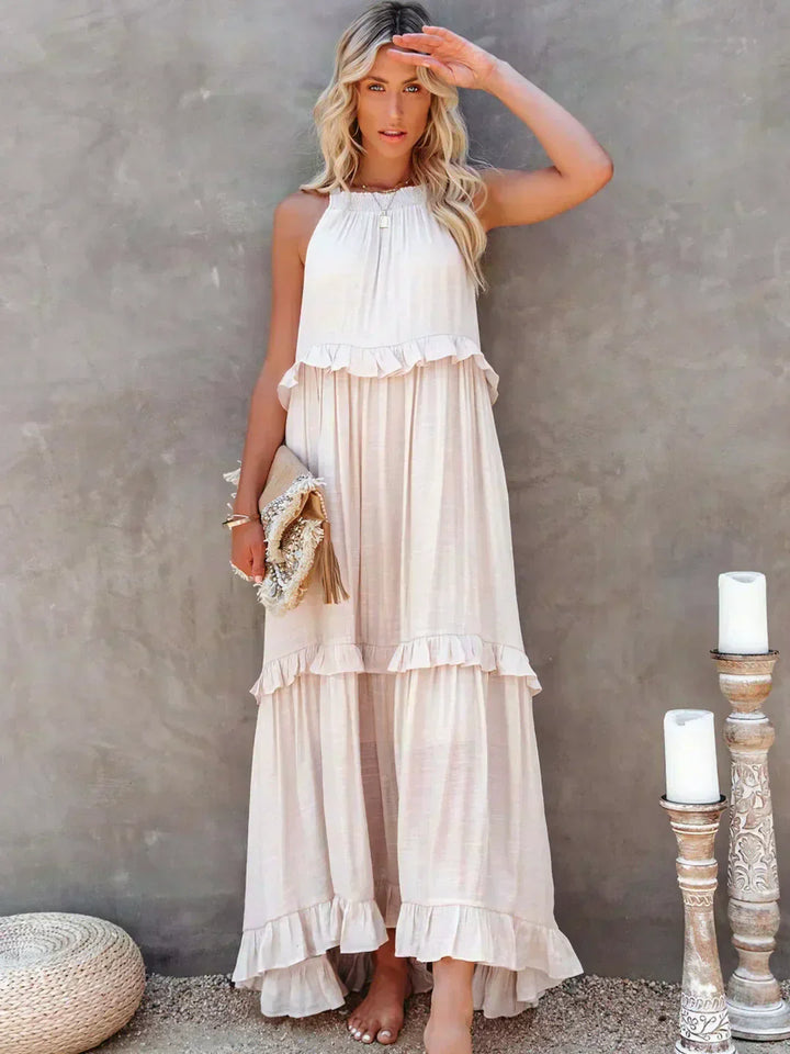 Xanthe – Flowing Ruffle Maxi Dress