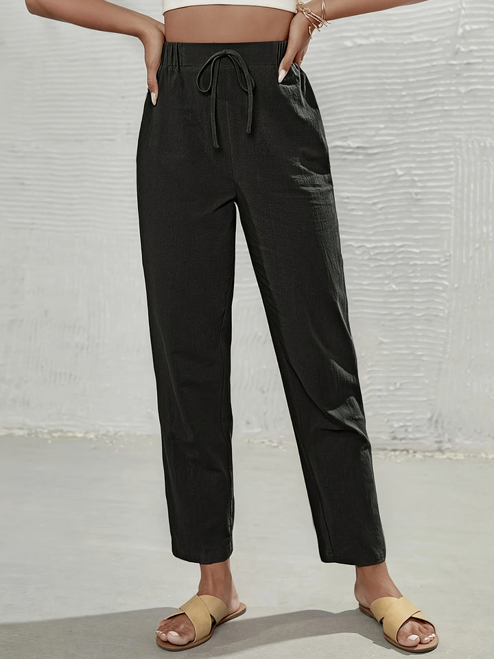 Sylvia – Elegant High-Waisted Cropped Trousers
