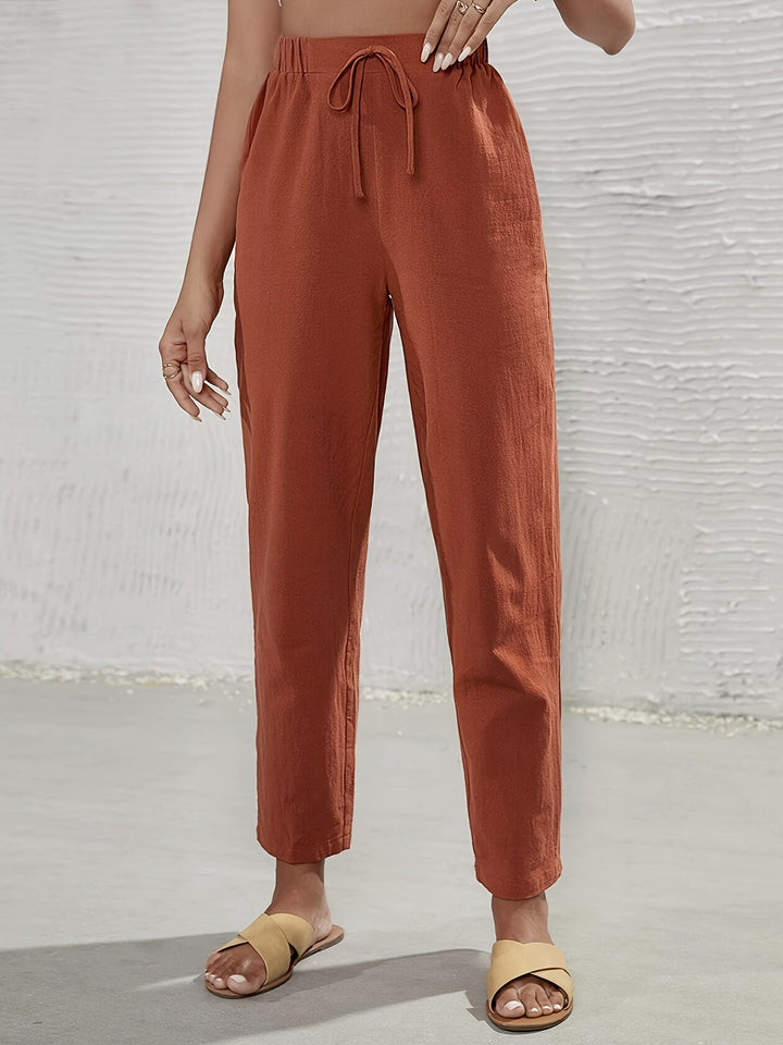 Sylvia – Elegant High-Waisted Cropped Trousers