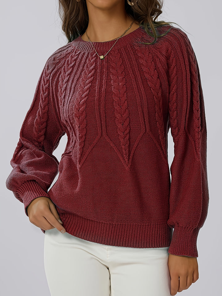Harper – Cable Knit Crew Neck Jumper