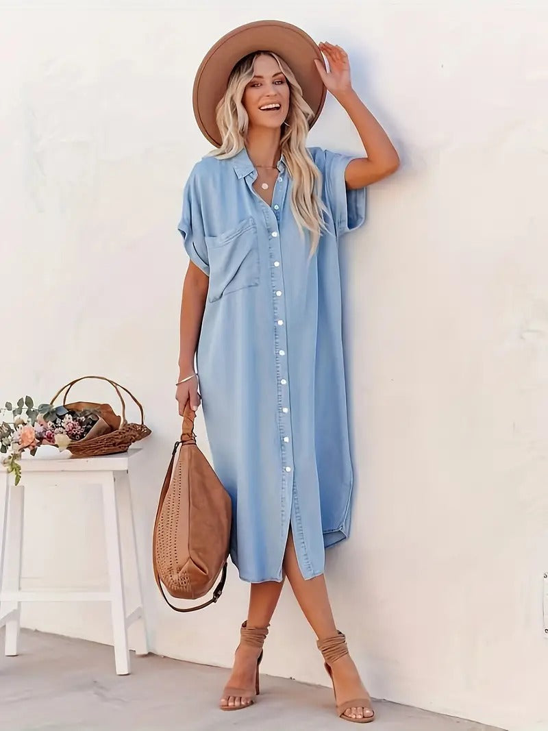 Zara - Chic Pocket Shirt Dress