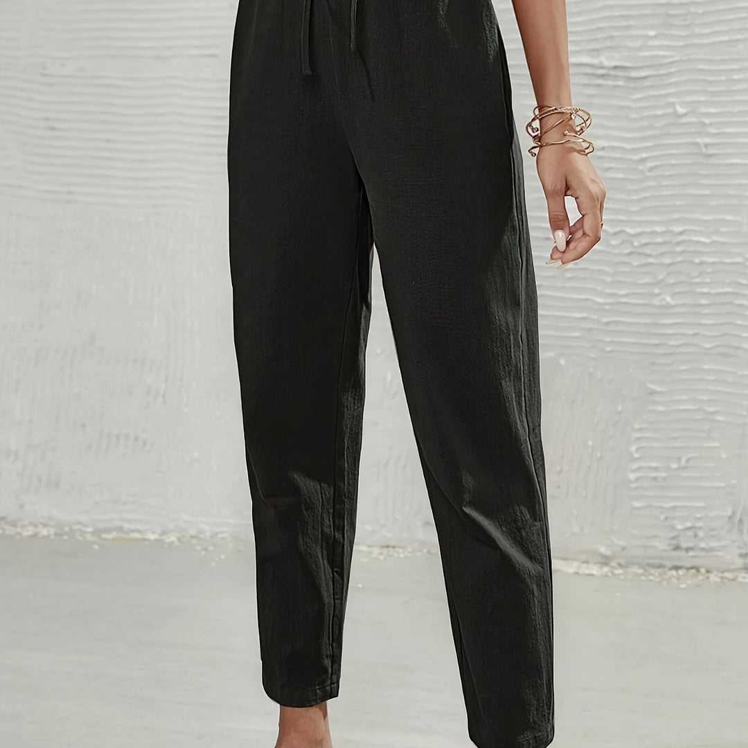 Sylvia – Elegant High-Waisted Cropped Trousers