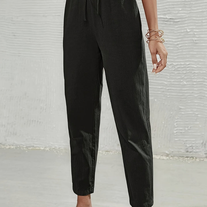 Sylvia – Elegant High-Waisted Cropped Trousers