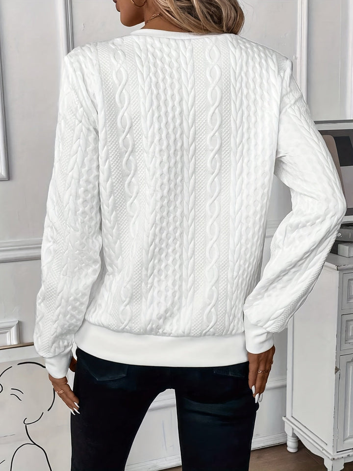 Elaine - Zip-Neck Cable Jumper