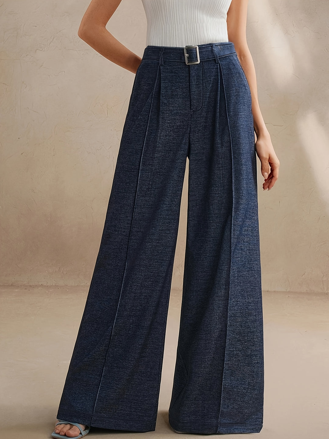 Pauline – Wide-Leg Belted Trousers
