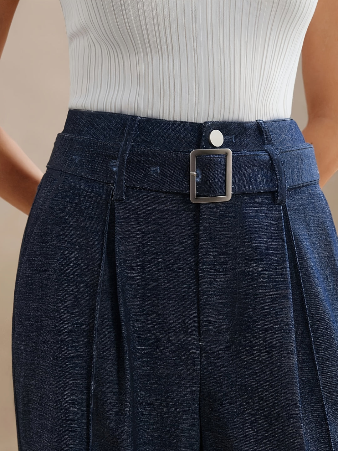 Pauline – Wide-Leg Belted Trousers