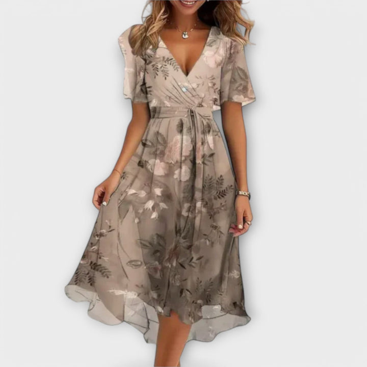 Verity – Graceful V-Neck Dress