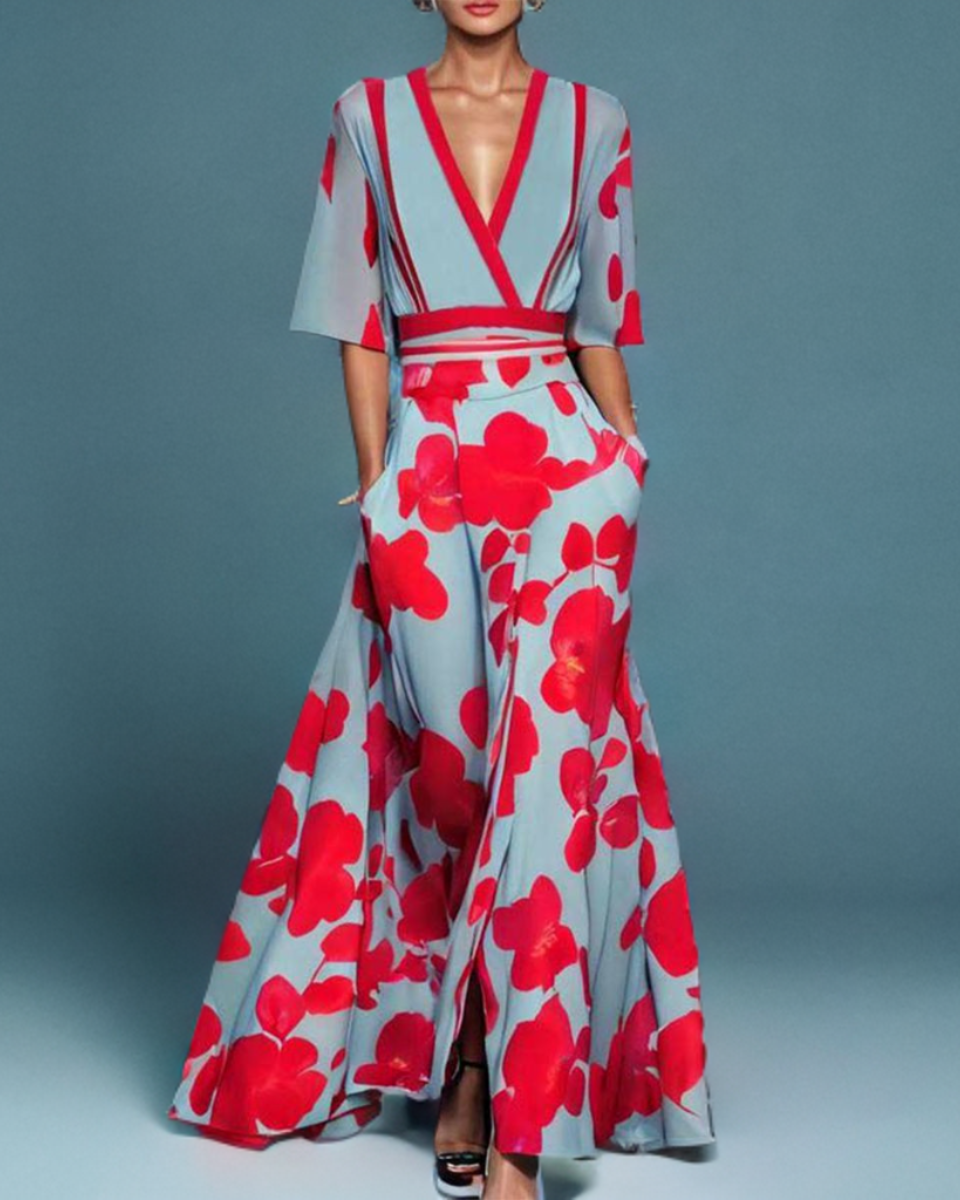 Eleanor – Bold Print Maxi Dress