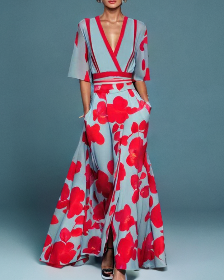 Eleanor – Bold Print Maxi Dress